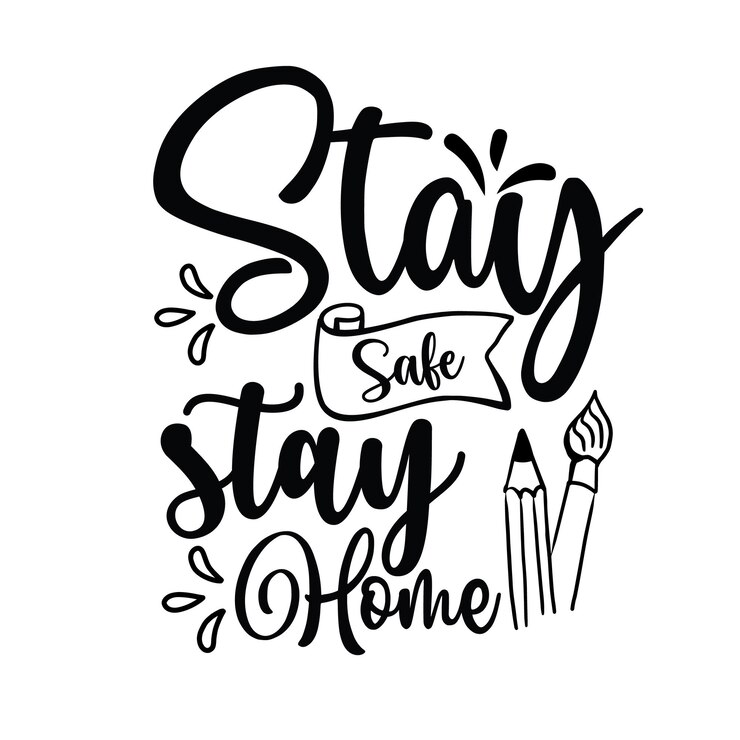 Vector stay home svg t shirt typography vector design