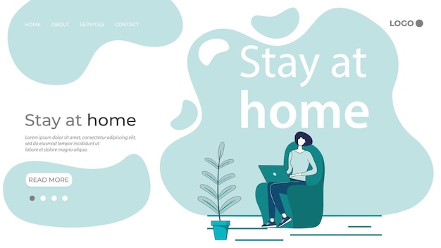 Stay at homea call to stay at home and switch to remote work of people to prevent infection