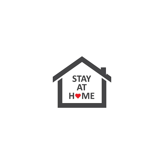 Stay homestay save logo vector icon