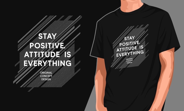 Stay positive graphic tshirt