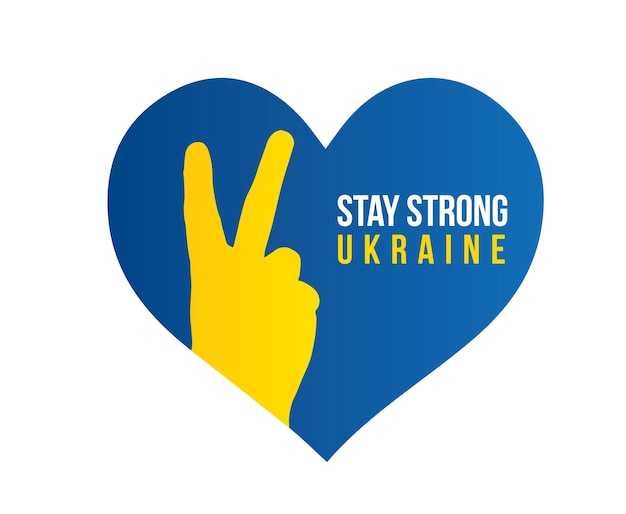 Stay Strong Ukraine. Ukraine Victory and solidarity With Ukraine Concept Background.