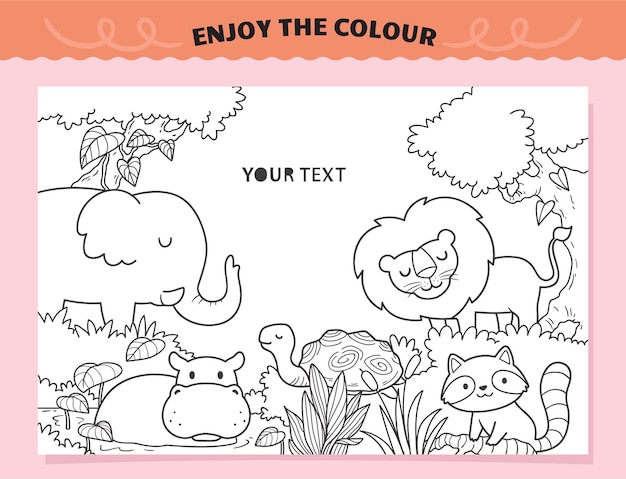 Stay wild animals coloring for kids