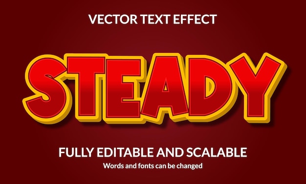 Steady Editable 3D text style effect