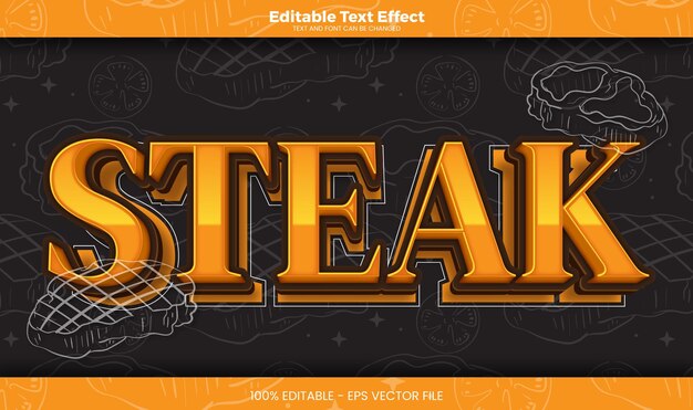 Vector steak editable text effect in modern trend style