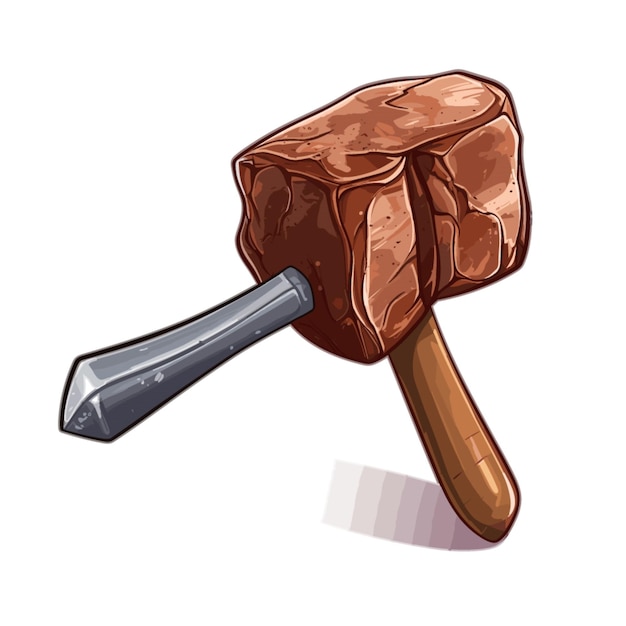 Steak hammer vector on white background