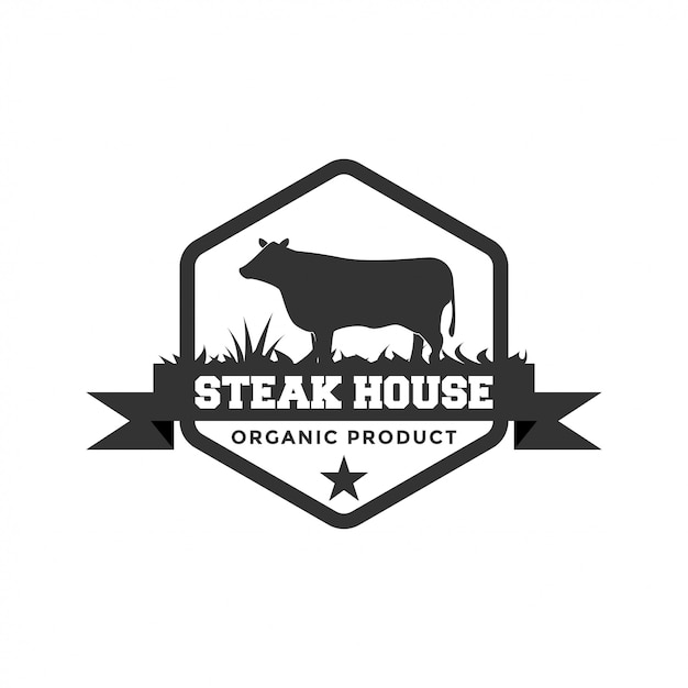 Steak house logo ontwerp inspiratie