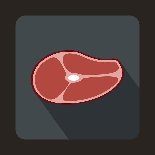 Steak icon in flat style for any design