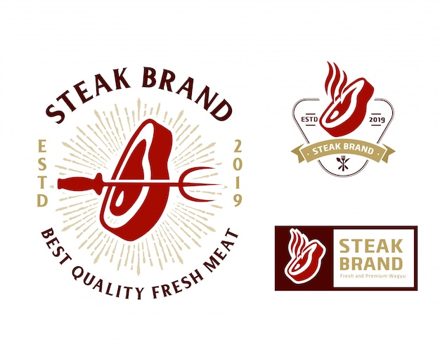 Steak store logo template