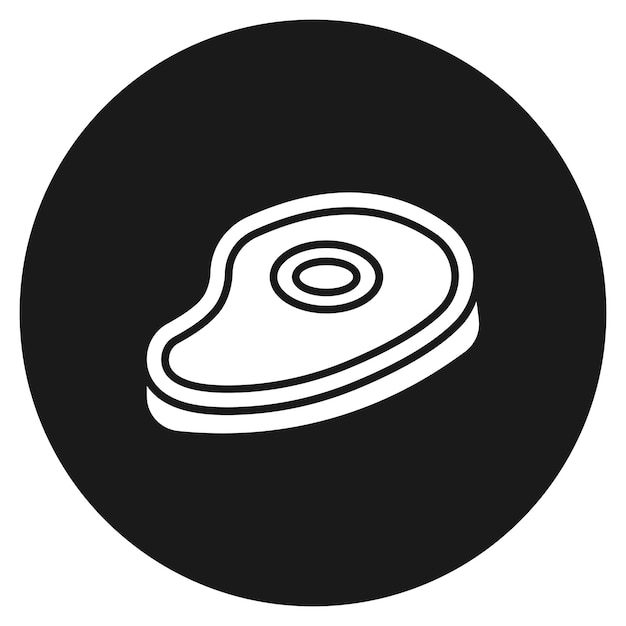 Steak vector icoon Kan worden gebruikt voor ochtend en ontbijt icoonset