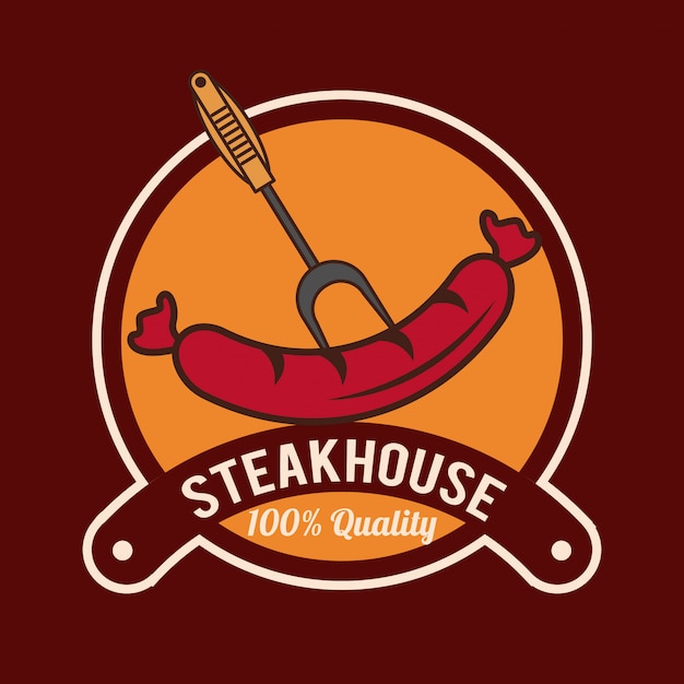 Vector steakhouse bbq poster