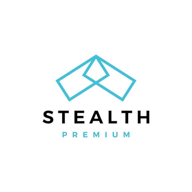 Vector stealth bomber logo vector icon illustration