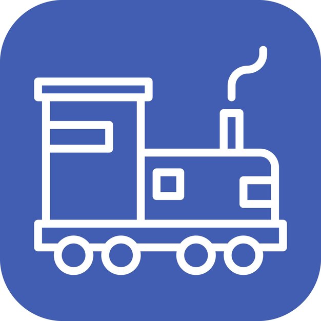 蒸気エンジンのアイコンベクトル画像は鉄道に使用できます