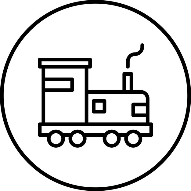 蒸気エンジンのアイコンベクトル画像は鉄道に使用できます