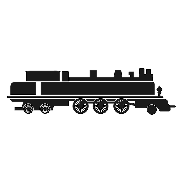 Vector steam locomotive icon