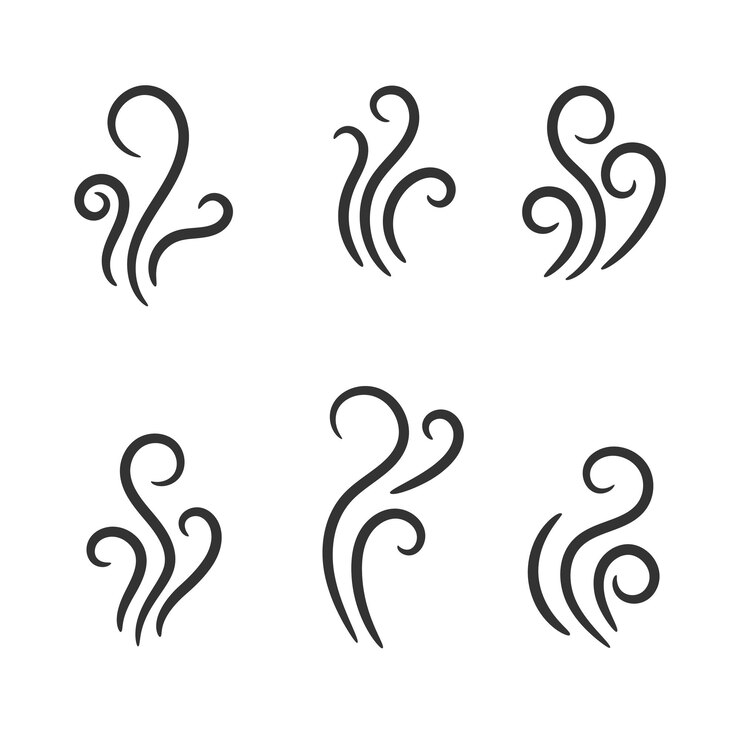 Vector steam shape icon isolated vector illustration