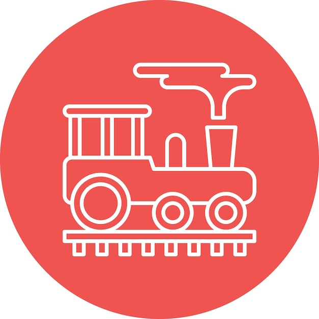 Steam Train Vector Illustration Style