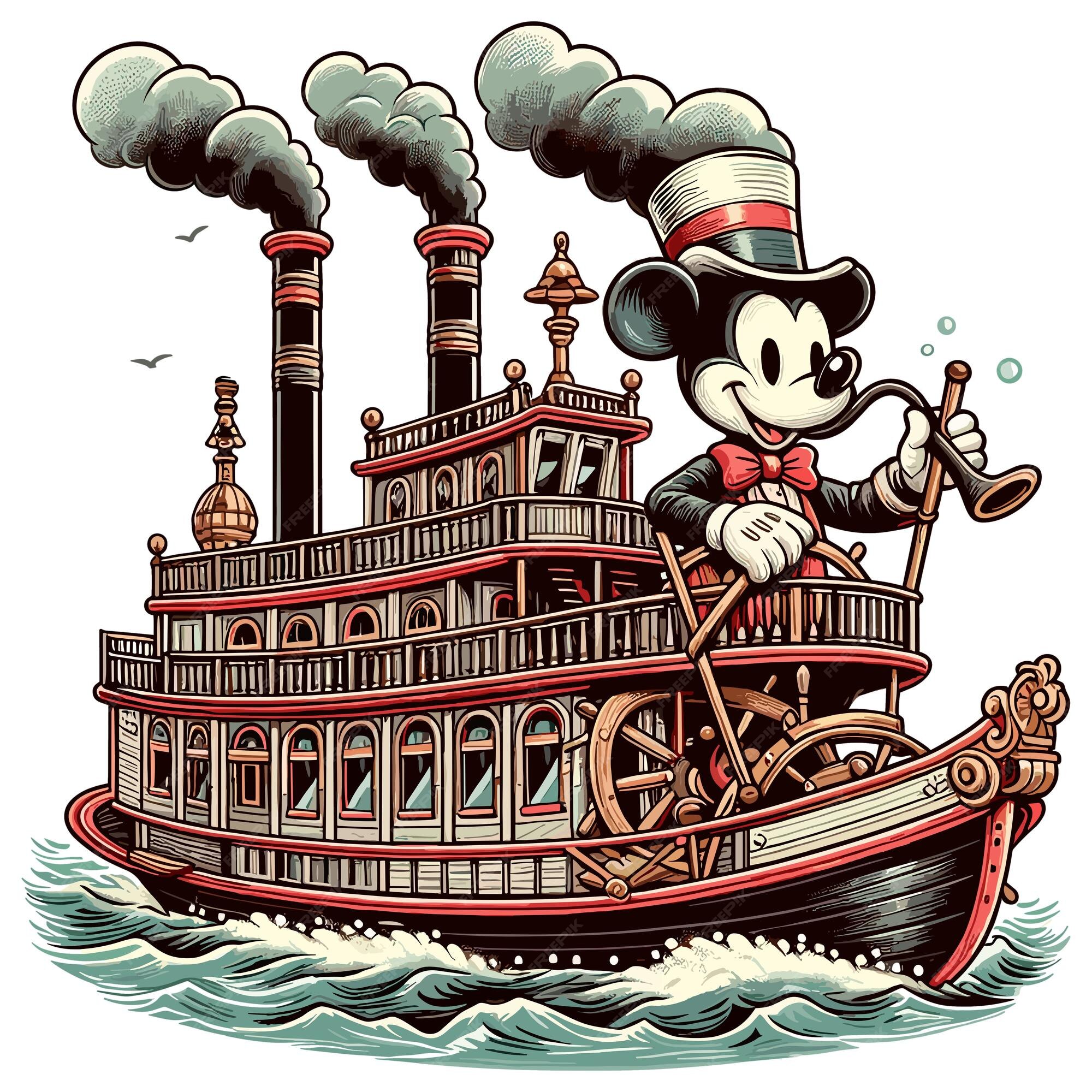 Premium Vector Steamboat willie vector illustration Premium Vector Steamboat willie vector illustration
