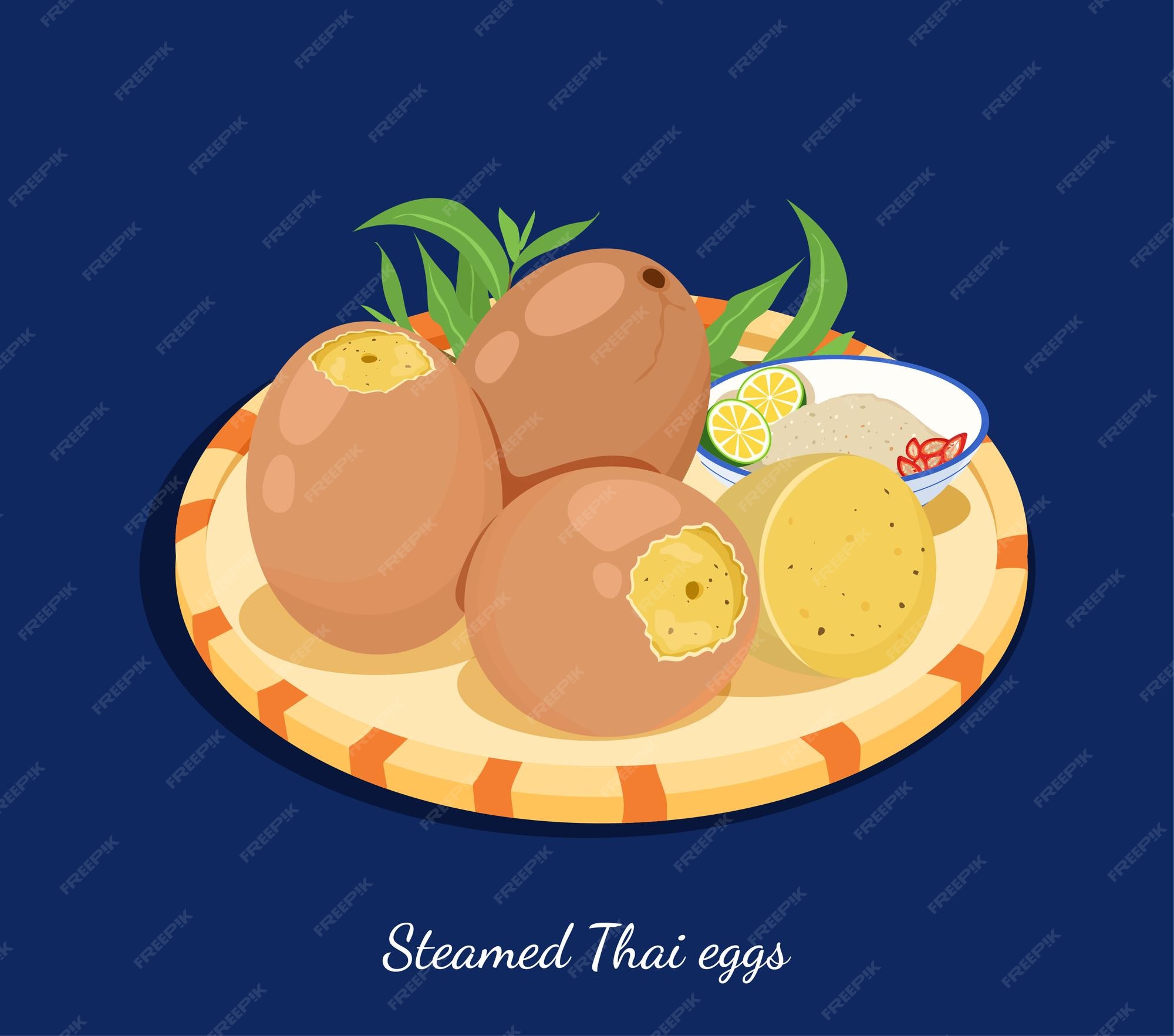 Premium Vector Steamed Thai Eggs premium-vector-steamed-thai-eggs