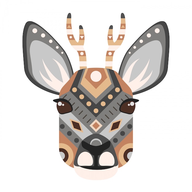 Vector steampunk deer head