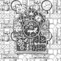 Steampunk mechanisme schets