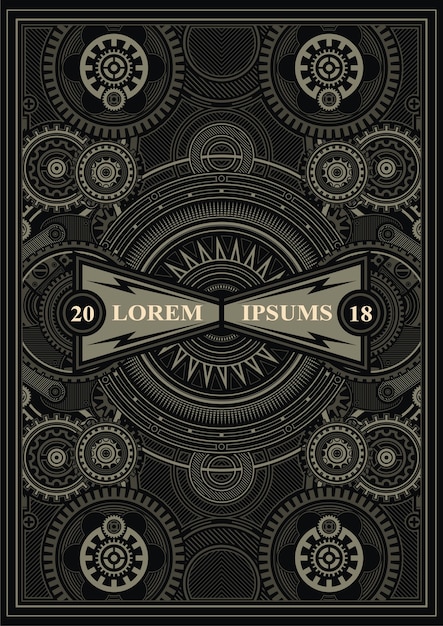 Steampunk poster template