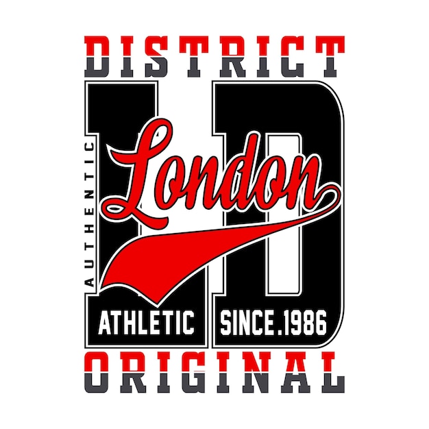 stedelijke londen slogan typografie grafisch ontwerp print t-shirt vectorillustratie