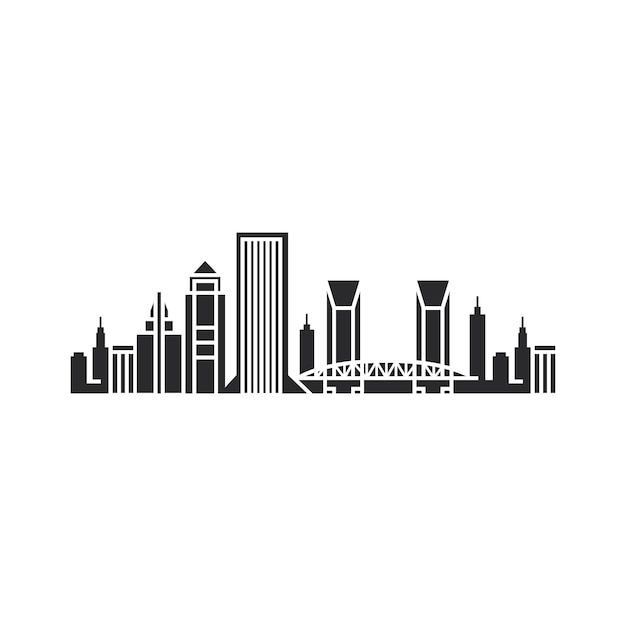 Stedelijke stadsgezicht silhouetten vectorillustratie Nacht stad skyline of zwarte stad gebouwen geïsoleerd