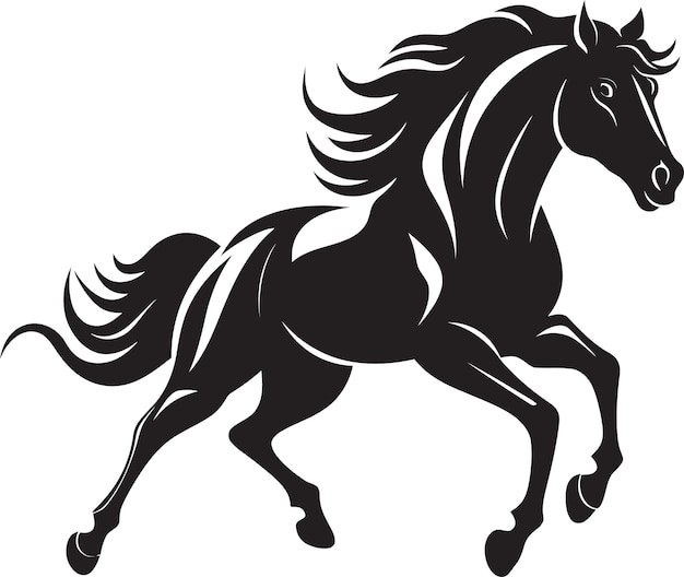 Steed Symbol Vector Horse Logo Graphic Serene Stallion Horse Iconic Emblem