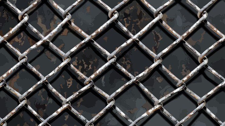 Vector steel cage texture pattern details flat vector style image
