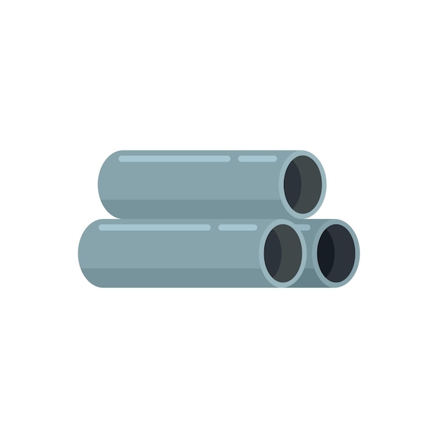 Steel contruction pipes icon flat illustration of steel contruction pipes vector icon isolated on white background