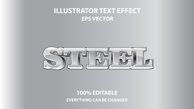 STEEL EDITABLE TEXT EFFECT