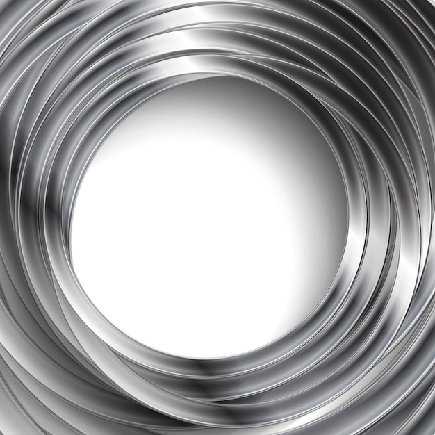 Steel metallic circles abstract tech background