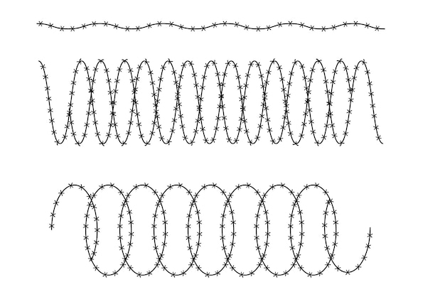 Steel rusty barbwire seamless pattern vector illustration eps 10 stock image