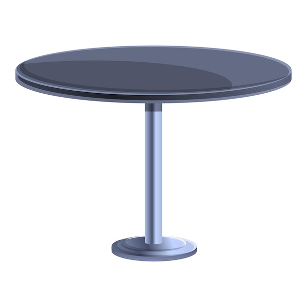 벡터 강철 테이블 아이콘 흰색 배경에 고립 된 웹 디자인을 위한 강철 테이블 벡터 아이콘의 만화