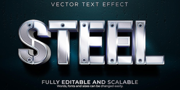 steel text