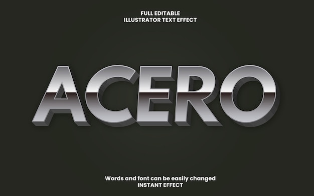 Steel Text Effect