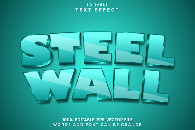 Steel Well Editable Text Effect