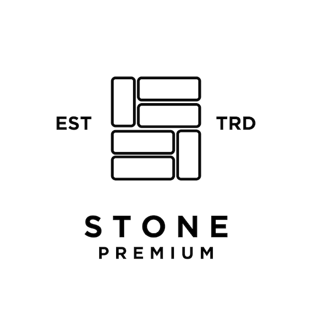 Steen eerste S logo pictogram ontwerp illustratie