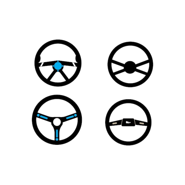 Steering icon logo vector design