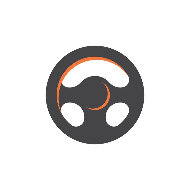 Steering wheel car logo icon