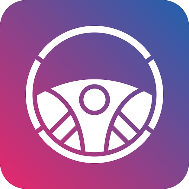 Vector steering wheel icon style