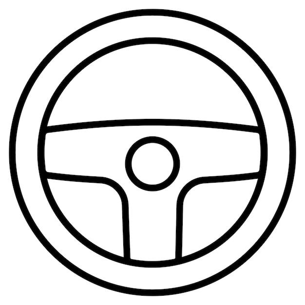 Steering wheel icon vector