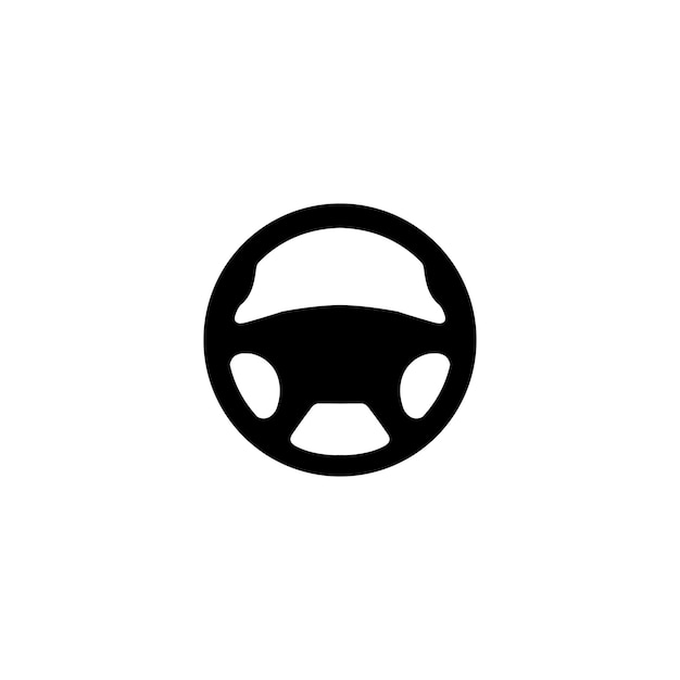 Steering wheel logo vector design template