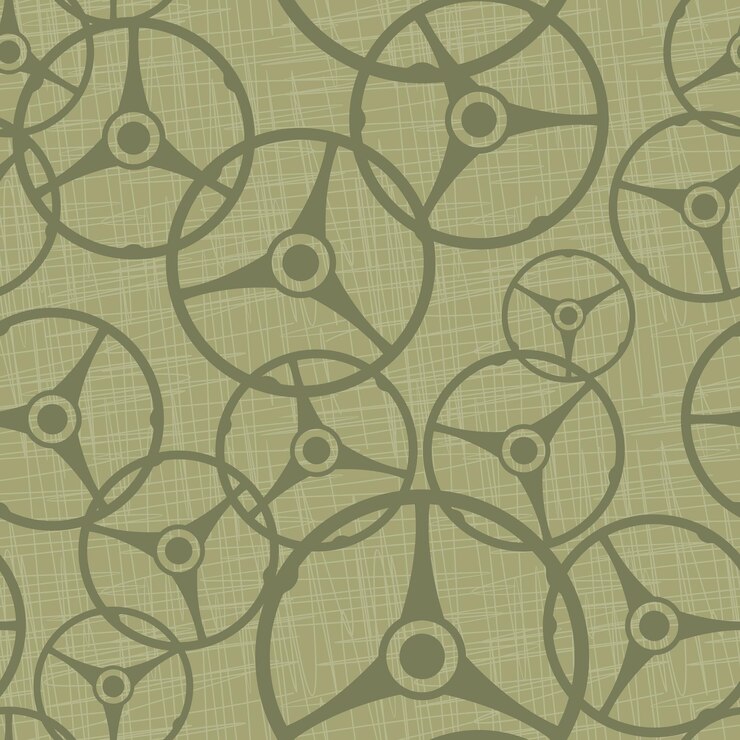 Vector steering wheel seamless pattern