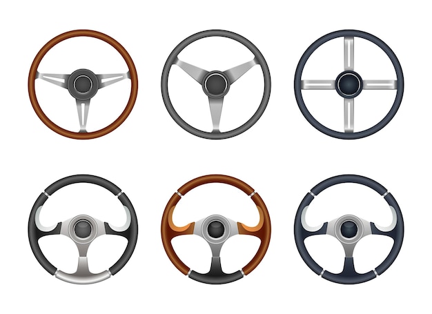 Vector steering wheel vector design illustration isolated on white background