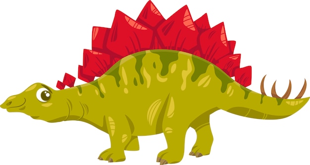 Stegosaurus 공룡 만화 일러스트 레이션