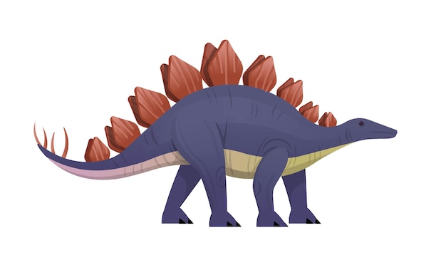 Stegosaurus dinosaurus Vector cartoon dinosaurus