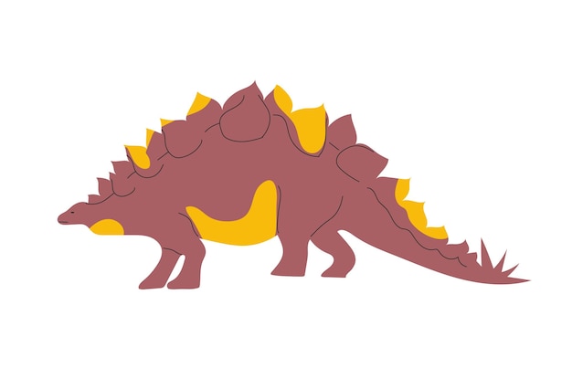 Stegosaurus vectorillustratie geïsoleerd op witte achtergrond Dinosaurussen van de Jura-periode