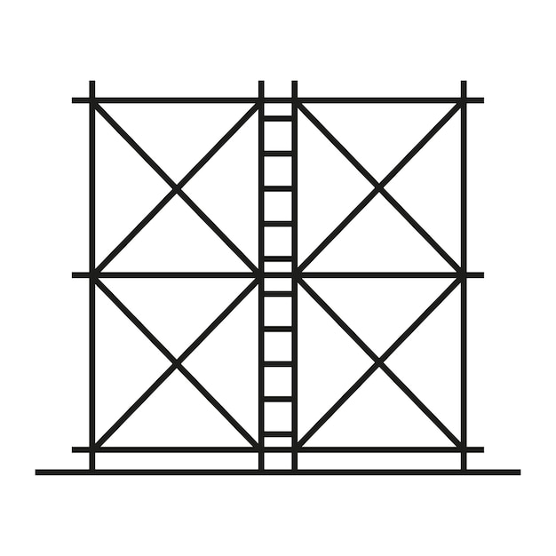 Steiger icoon Tijdelijke structuur voor arbeiders icoon Steiger staging icoon