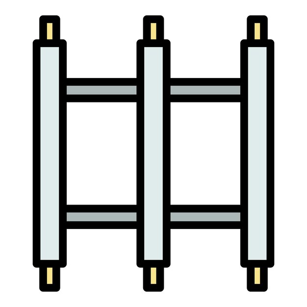 Steigerbouw pictogram Overzichtsillustratie van steigerbouw vector pictogram kleur plat